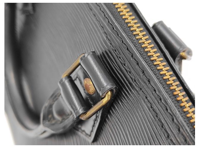 Sac à main Speedy en cuir Epi 25 de Louis Vuitton Noir - vue 4