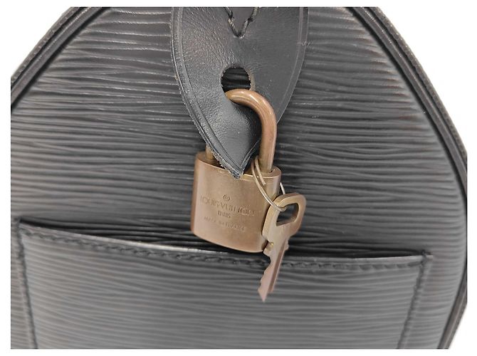 Sac à main Speedy en cuir Epi 25 de Louis Vuitton Noir - vue 5