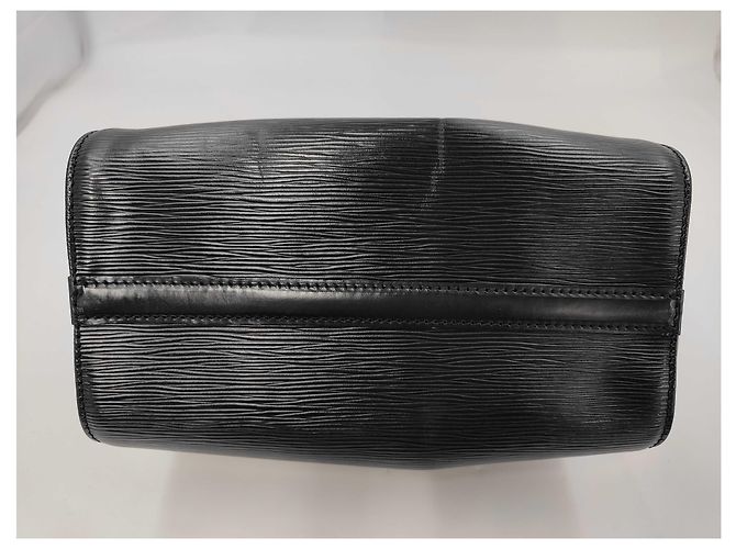 Sac à main Speedy en cuir Epi 25 de Louis Vuitton Noir - vue 6