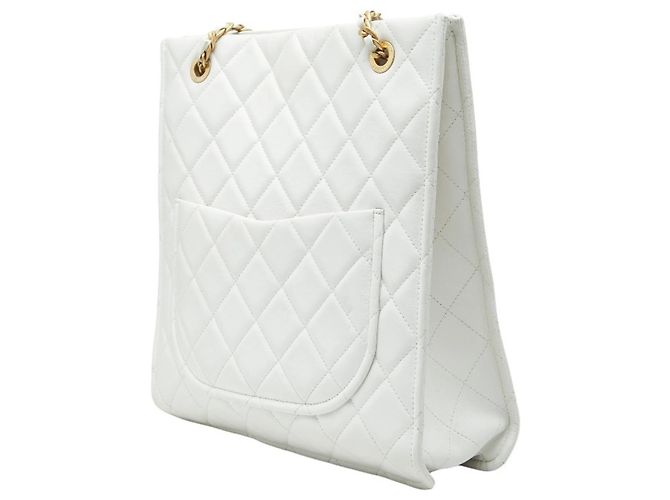 Chanel Coco Mark Matelassé Kettentasche Weiß - Ansicht 2