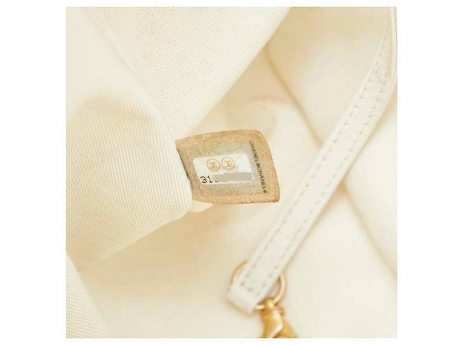 Chanel Coco Mark Matelassé Kettentasche Weiß - Ansicht 8