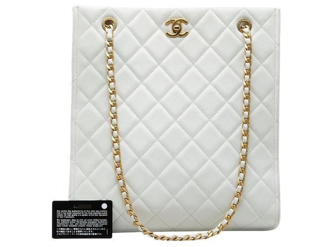 Chanel Coco Mark Matelassé Kettentasche Weiß - Ansicht 9