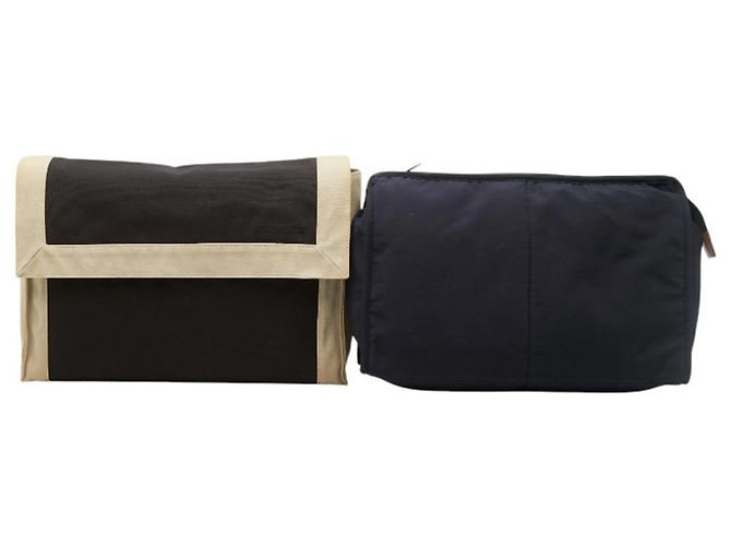 Borsa Clutch Tapidocell di Hermès Nero Beige - vista 12