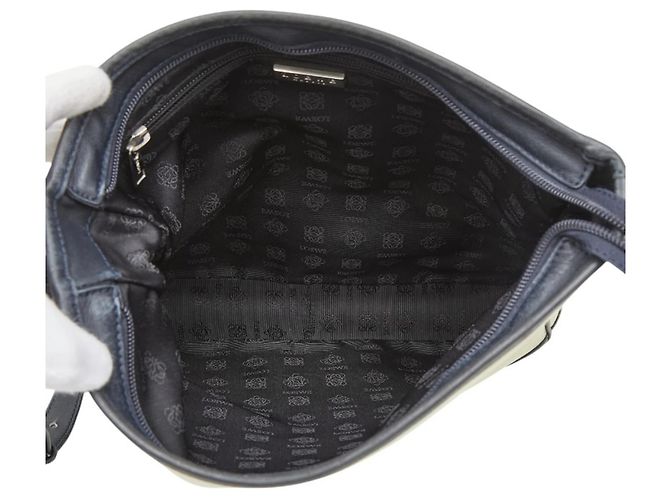 Borsa a tracolla Loewe Anagram Nero Beige - vista 8