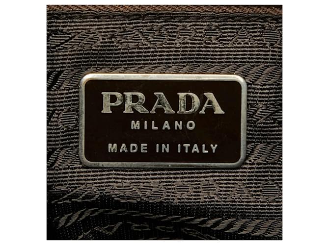 Borsa Messenger Prada Tessuto Marrone Verde Cachi - vista 12
