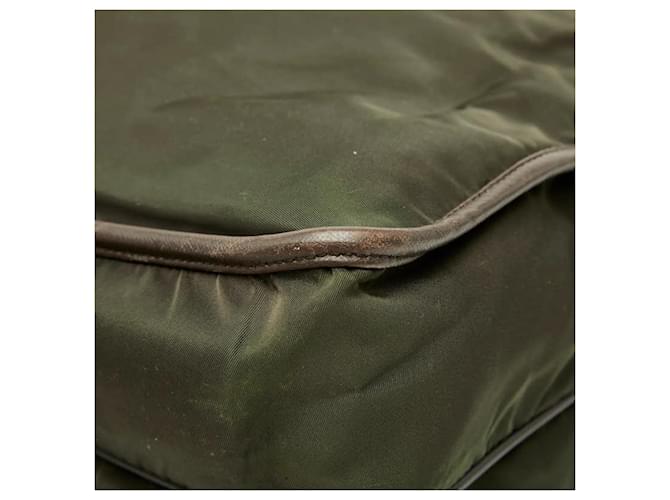 Borsa Messenger Prada Tessuto Marrone Verde Cachi - vista 6