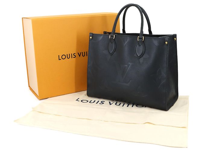 Louis Vuitton Monogram Empreinte Onthego MM Tote Black - view 2