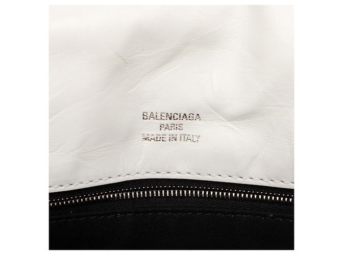 Borsa a Spalla Balenciaga Monaco BB Logo Bianco - vista 5
