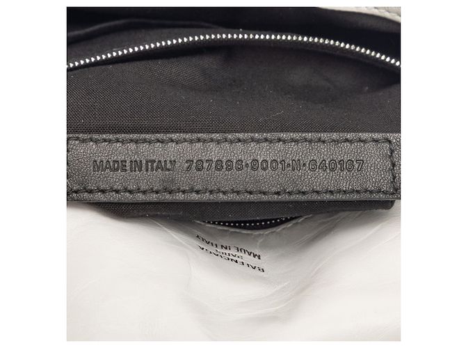 Borsa a Spalla Balenciaga Monaco BB Logo Bianco - vista 6
