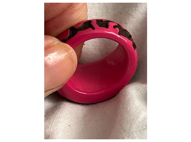 Louis Vuitton Ring aus rosa Harz Größe 56 Pink - Ansicht 5