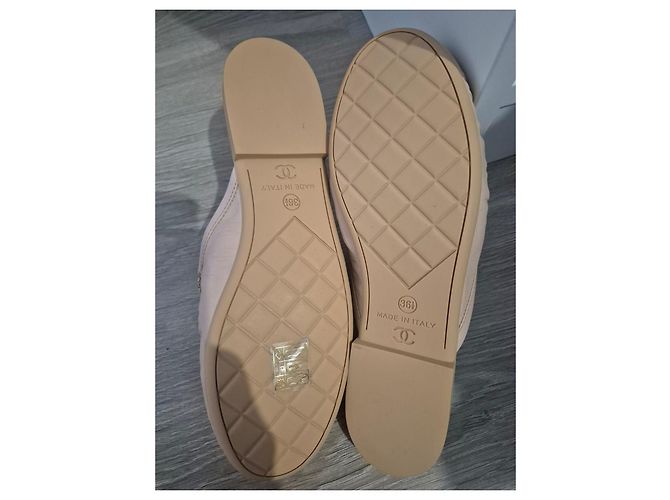 Mules Chanel in pelle beige - vista 5