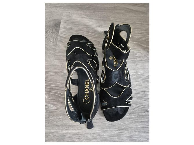 Espadrillas Chanel Gold Hardware 36C - vista 5