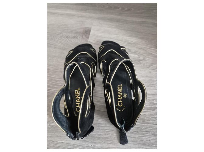 Espadrillas Chanel Gold Hardware 36C - vista 6