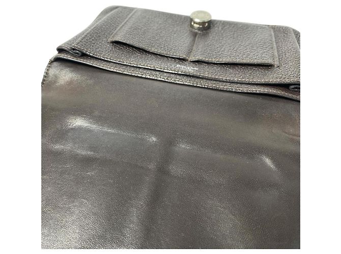 Hermès Hermes Dogon Duo GM Bi-fold Wallet Dark brown - view 10