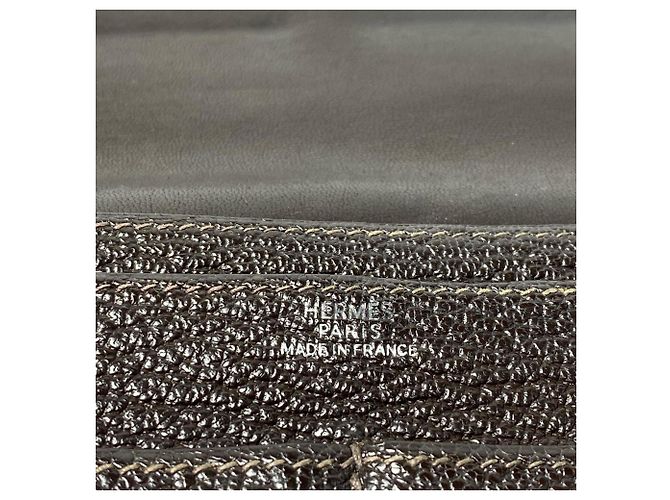 Hermès Hermes Dogon Duo GM Bi-fold Wallet Dark brown - view 11