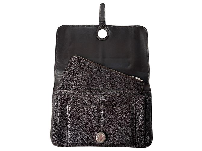 Hermès Hermes Dogon Duo GM Bi-fold Wallet Dark brown - view 7