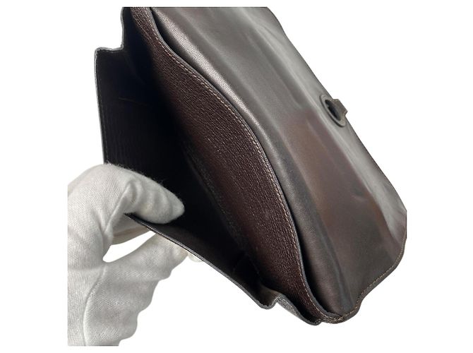 Hermès Hermes Dogon Duo GM Bi-fold Wallet Dark brown - view 9
