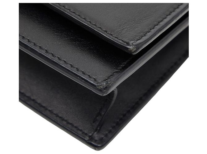 Borsa a spalla con catena e logo YSL con frange Saint Laurent Nero - vista 5
