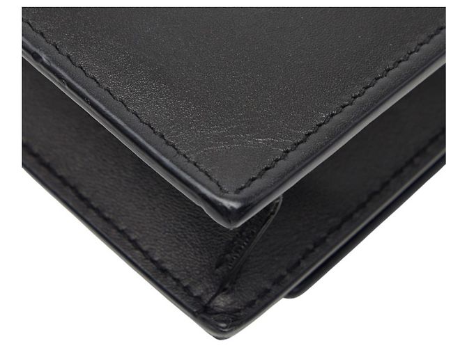 Borsa a spalla con catena e logo YSL con frange Saint Laurent Nero - vista 7