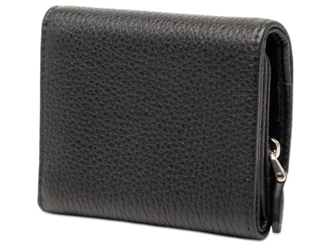 Prada Tri-Fold Wallet in Black Vitello Daino Leather - view 2