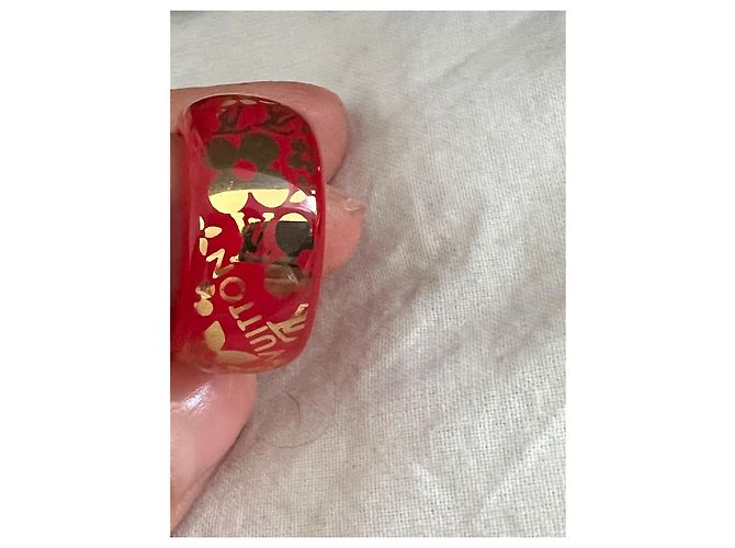 Louis Vuitton Inclusion Ring Rot und Gold Größe 56 - Ansicht 4