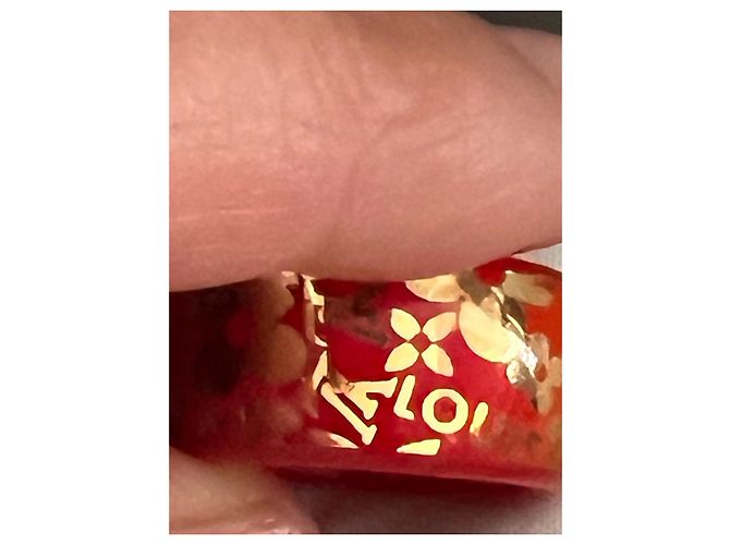 Louis Vuitton Inclusion Ring Rot und Gold Größe 56 - Ansicht 7