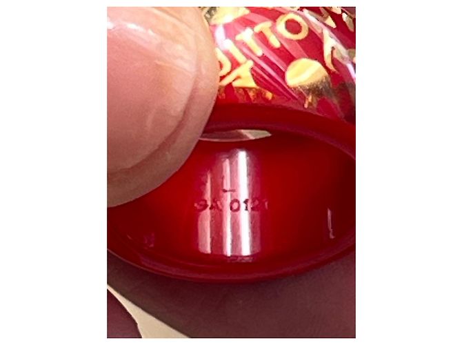 Louis Vuitton Inclusion Ring Rot und Gold Größe 56 - Ansicht 8