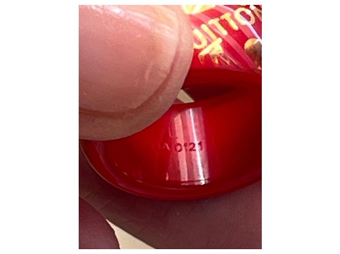 Louis Vuitton Inclusion Ring Rot und Gold Größe 56 - Ansicht 9