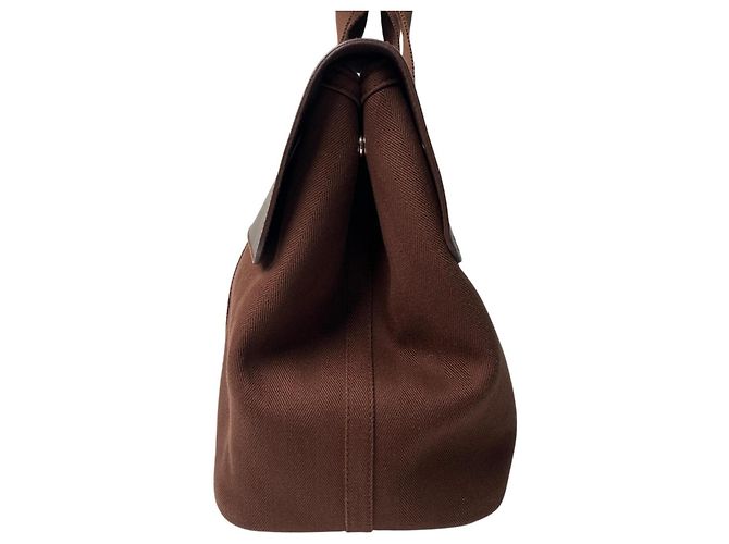 Hermès Valparaiso MM Tote Bag mit Pouch Braun - Ansicht 3