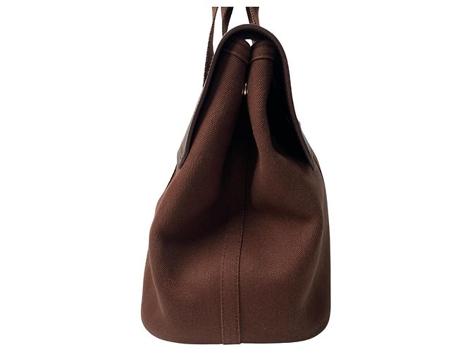 Hermès Valparaiso MM Tote Bag mit Pouch Braun - Ansicht 4