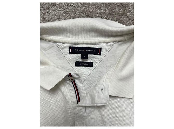 Polo Bianco Regular Fit Tommy Hilfiger - vista 3