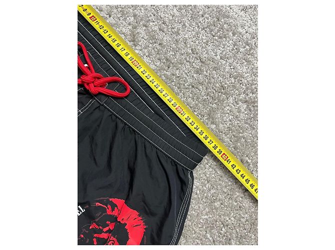 Diesel Schwarze Badehose mit rotem Logo - Ansicht 6