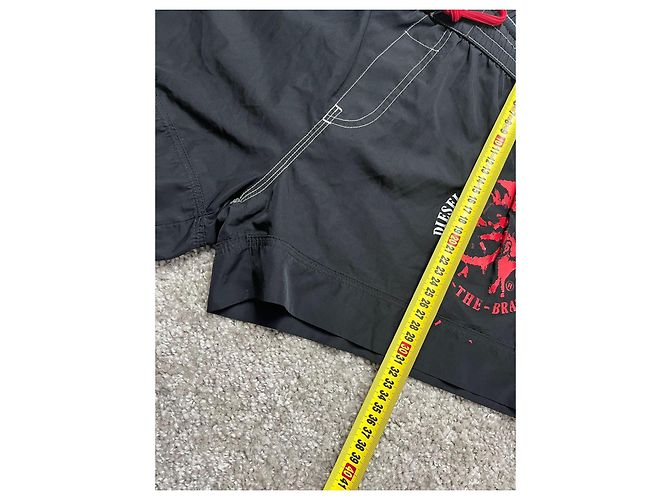Diesel Schwarze Badehose mit rotem Logo - Ansicht 7