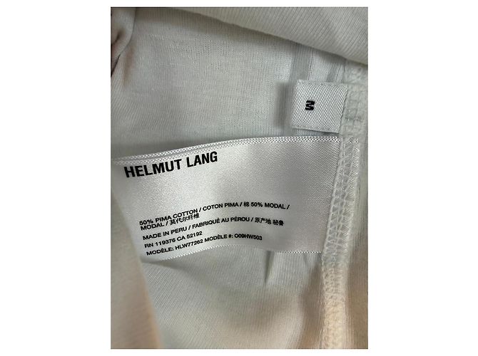 Canotta in cotone Pima e modal bianco Helmut Lang - vista 5