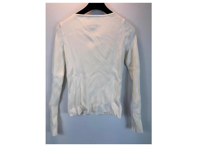 Top de canalé con corte de Coperni Blanco - vista 4