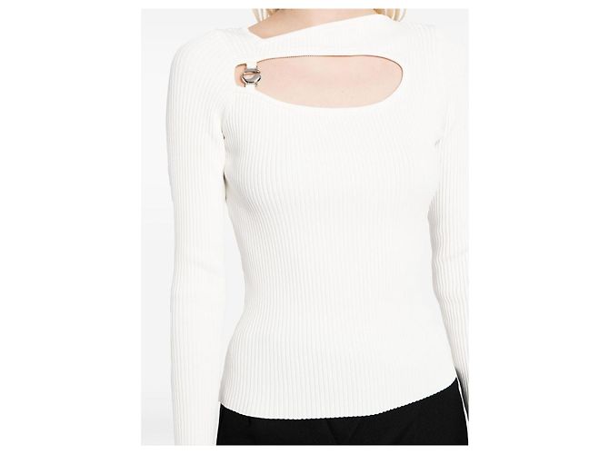 Top de canalé con corte de Coperni Blanco - vista 5