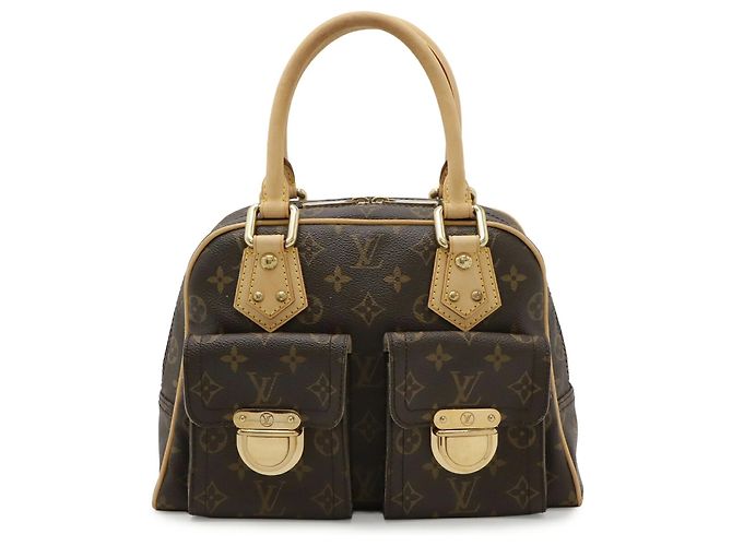 Borsa Louis Vuitton Monogram Manhattan PM Marrone - vista 2