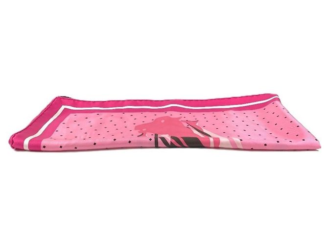 Bufanda Caleche Elástica Cuadrada 90 Hermès Rosa - vista 10