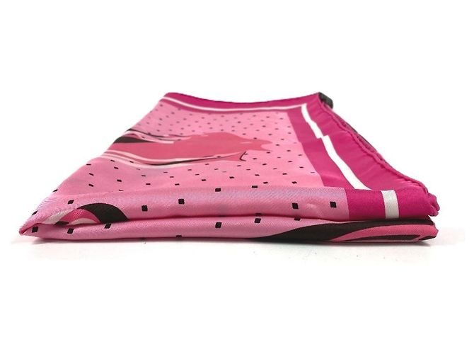 Bufanda Caleche Elástica Cuadrada 90 Hermès Rosa - vista 11