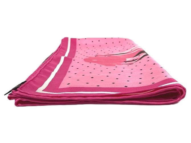 Bufanda Caleche Elástica Cuadrada 90 Hermès Rosa - vista 13