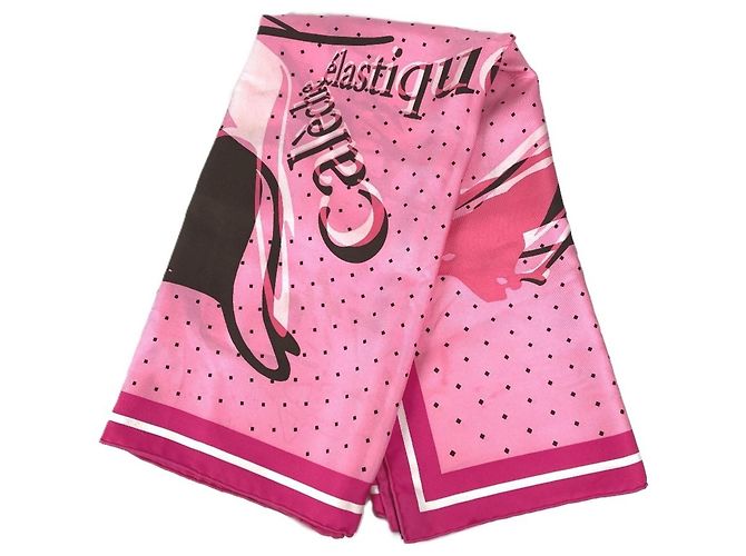 Bufanda Caleche Elástica Cuadrada 90 Hermès Rosa - vista 3