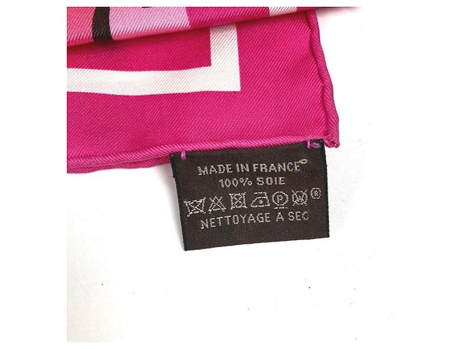 Bufanda Caleche Elástica Cuadrada 90 Hermès Rosa - vista 5