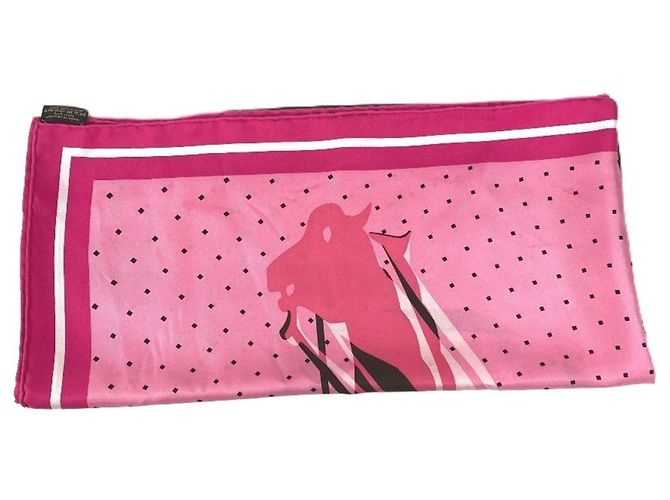 Bufanda Caleche Elástica Cuadrada 90 Hermès Rosa - vista 9