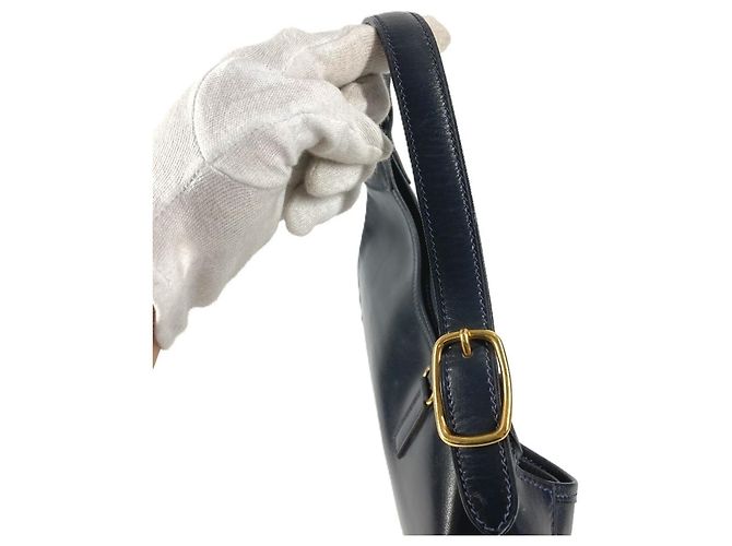 Hermès Borsa a Spalla HERMES Vintage Trim 31 Blu navy - vista 12