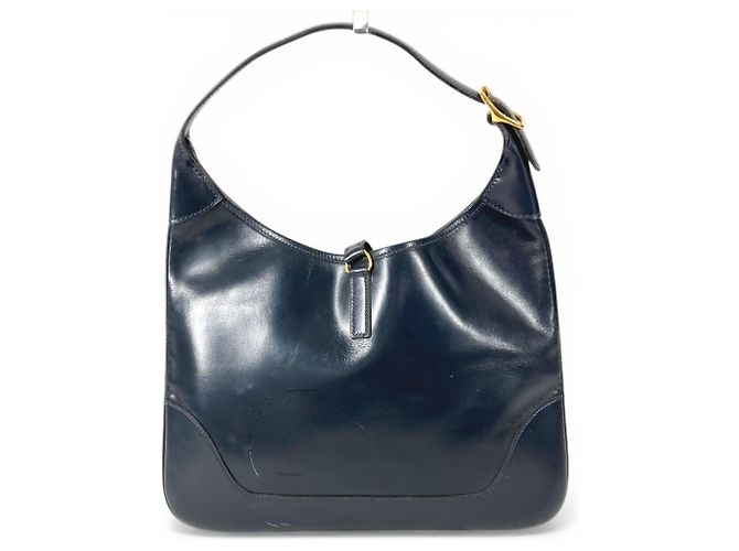 Hermès Borsa a Spalla HERMES Vintage Trim 31 Blu navy - vista 2