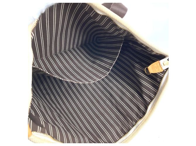 Borsa a Spalla Antigua Cabas GM Louis Vuitton Bianco Crudo - vista 11