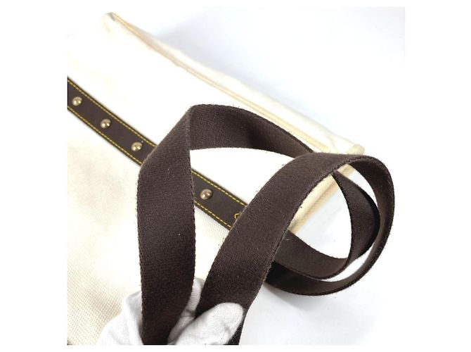 Borsa a Spalla Antigua Cabas GM Louis Vuitton Bianco Crudo - vista 13