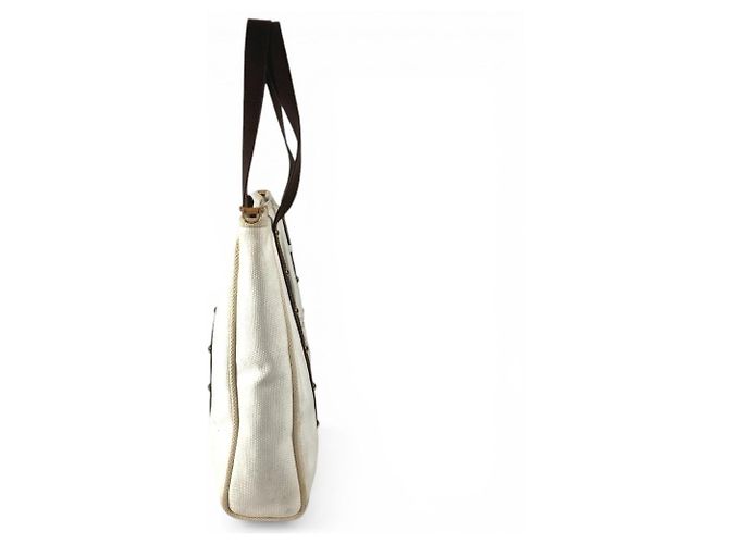 Borsa a Spalla Antigua Cabas GM Louis Vuitton Bianco Crudo - vista 3