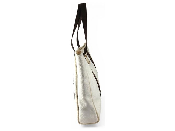 Borsa a Spalla Antigua Cabas GM Louis Vuitton Bianco Crudo - vista 4