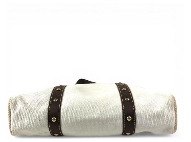 Borsa a Spalla Antigua Cabas GM Louis Vuitton Bianco Crudo - vista 5